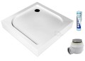 Duschwanne Tiko Viereck 90 x 90 x 3 x 14 cm Siphon