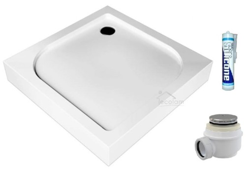 Duschwanne Tiko Viereck 90 x 90 x 3 x 14 cm Siphon