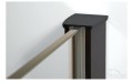 Duschkabine Viereck Duschabtrennung Manhattan schwarz 80x80x195 cm black (id: 1242)