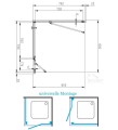 Duschkabine Viereck Duschabtrennung Manhattan schwarz 80x80x195 cm black (id: 1242)