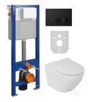 SET Hänge Toilette weiß Wand WC TiefspĂĽl + Vorwandelement Cersanit Sofi RIMLESS Clean on  spĂĽllrandlos  + WC-Sitz Slim Soft Close
