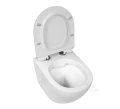 SET hänge Toilette weiß Wand WC Tiefspül + Vorwandelement Cersanit Brava RIMLESS Clean on spüllrandlos + WC-Sitz Slim Soft Close