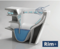 SET hänge Toilette weiß Wand WC Tiefspül + Vorwandelement Cersanit Brava RIMLESS Clean on spüllrandlos + WC-Sitz Slim Soft Close
