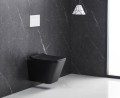 SET hänge Toilette schwarz matt Wand WC Tiefspül Lago black RIMLESS Clean on spüllrandlos + WC-Sitz Slim Soft Close