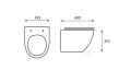 SET hänge Toilette schwarz matt Wand WC Tiefspül Lago black RIMLESS Clean on spüllrandlos + WC-Sitz Slim Soft Close