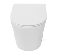 SET hänge Toilette weiß Wand WC Tiefspül Galve RIMLESS Clean on spüllrandlos + WC-Sitz Slim Soft Close