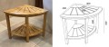 Freistehende Standbadewanne Badewanne Acryl 160 x 80 cm Ab- und Überlauf Click Clack Clara + Ecktisch Costa Bambus