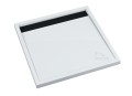 flache Duschwanne Duschtasse Viereck Ajax weiß 90x90x4,5 cm schwarze Abdeckplatte white black (id: 1278)