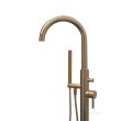 freistehende Standarmatur für Badewanne Wannenarmatur stehend mit Handbrause Gold Y1233GL
