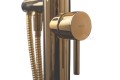 freistehende Standarmatur für Badewanne Wannenarmatur stehend mit Handbrause Gold Y1233GL