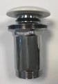Click Clack Ablaufventil Waschtisch Waschbecken Druckfunktion Push Up Chrom weiß Keramik