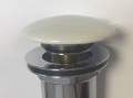 Click Clack Ablaufventil Waschtisch Waschbecken Druckfunktion Push Up Chrom weiß Keramik