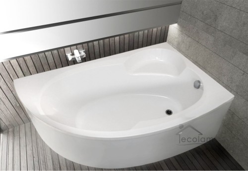 Badewanne Eckwanne Carmen 170x100 cm rechts + Siphon Viega