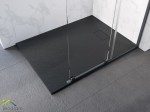 Duschwanne Rechteck Vexo 180x90 cm schwarz black  flach slim Stone Stein Effect