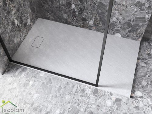 Duschwanne Rechteck Vexo 170x90 cm flach slim Stone Stein Effect