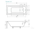 Badewanne Rechteck Optima 140x70 cm (id: 1332)