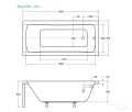 Badewanne Rechteck Optima 150x70 cm (id: 1333)