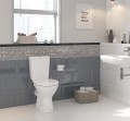 WC Set Toilette Merida Bodenstehend Tiefspüler Spülkasten Soft Close Sitz (id: 1336)