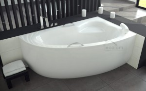 Badewanne Eckbadewanne Natalia 150x100 cm rechts optional: Kopfstütze + Handgriffe