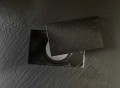 Duschwanne Rechteck Vexo 150x90 cm schwarz black flach slim Stone Stein Effect
