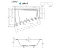 Badewanne Eckbadewanne Intima Duo Slim 180 x 125 cm links optional Kopfstütze