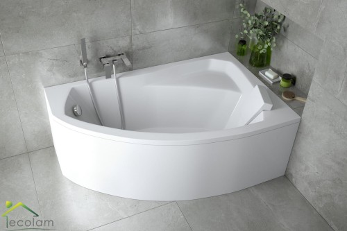 Badewanne Eckbadewanne Rima 140 x 90 cm rechts optional: Kopfstütze