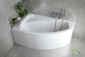 Badewanne Eckbadewanne Rima 160 x 100 cm links optional: Kopfstütze