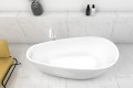 Freistehende Badewanne Acryl 160 x 73 cm Ablauf Click Clack schwarz gold Goya A-Line