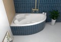 Badewanne Eckwanne Standard 130x85 cm links