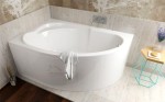 Badewanne Eckwanne Standard 130x85 cm links