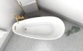 Freistehende Badewanne Acryl 160 x 73 cm Ablauf Click Clack Farbe: golden