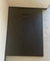 Duschwanne Rechteck Vexo 120x90 cm flach slim schwarz black Stone Stein Effect