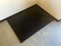 Duschwanne Rechteck Vexo 160x90 cm schwarz black flach slim Stone Stein Effect