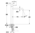 hohe Waschtischarmatur Einhebelmischer Wasserhahn Armatur Y Graphit hoch (id: 1345)