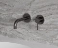 Waschtischarmatur 2-Loch Einhandmischer Wasserhahn Y Graphit Unterputz (id: 1346)