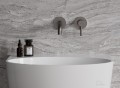Waschtischarmatur 2-Loch Einhandmischer Wasserhahn Y Graphit Unterputz (id: 1346)