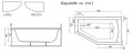 Badewanne Eckbadewanne Raumsparwanne Selena 150 x 90 cm rechts