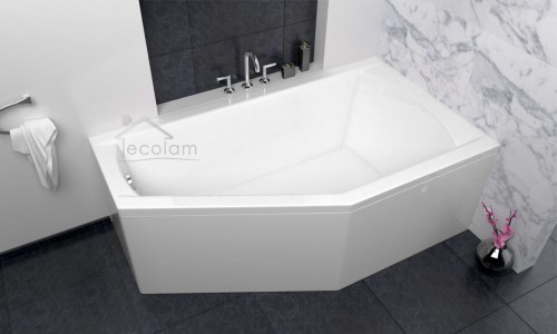 Badewanne Eckbadewanne Raumsparwanne Selena 150 x 90 cm rechts