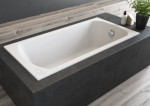 Badewanne Rechteck Einbauwanne Classic Slim 130x70 cm Acryl optional Styroporverkleidung WannenTräger