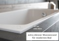Badewanne Rechteck Einbauwanne Classic Slim 120x70 cm Acryl optional Styroporverkleidung Wannenträger (id: 1356)