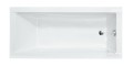 Badewanne Rechteck 150x70 cm Modern Slim niedriger Rand Acryl optional Styroporverkleidung Wannenträger (id: 1363)