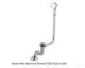 freistehende Badewanne 160x68 cm Olaya Standbadewanne Retro Glamour Löwenfüße gold (id: 1367)