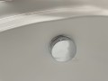 Freistehende Standbadewanne Badewanne mit Ablage Acryl 170 x 80 cm Ab- und Überlauf Elke + Tisch Badbank Bambus Lago