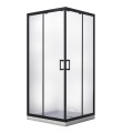 Duschkabine Duschabtrennung Modern black Viereck 80x80x190 cm Klarglas schwarz (id: 1374)