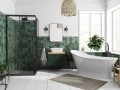Duschkabine Duschabtrennung Modern black Viereck 80x80x190 cm Klarglas schwarz (id: 1374)