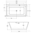 Freistehende Badewanne Vorwand-Badewanne Varya 150x75 cm Acryl Click-Clack optionale Farben (id: 1376)