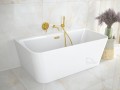 Freistehende Badewanne Vorwand-Badewanne Varya 170x80 cm Acryl Click-Clack optionale Farben (id: 1377)