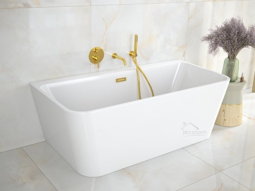 Freistehende Badewanne Vorwand-Badewanne Varya 170x80 cm Acryl Click-Clack optionale Farben (id: 1377)