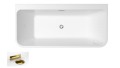Freistehende Badewanne Vorwand-Badewanne Varya 170x80 cm Acryl Click-Clack optionale Farben (id: 1377)