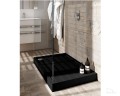 Duschwanne Rechteck Competia black Acryl 100x90 cm Stein Effekt schwarz (id: 1379)